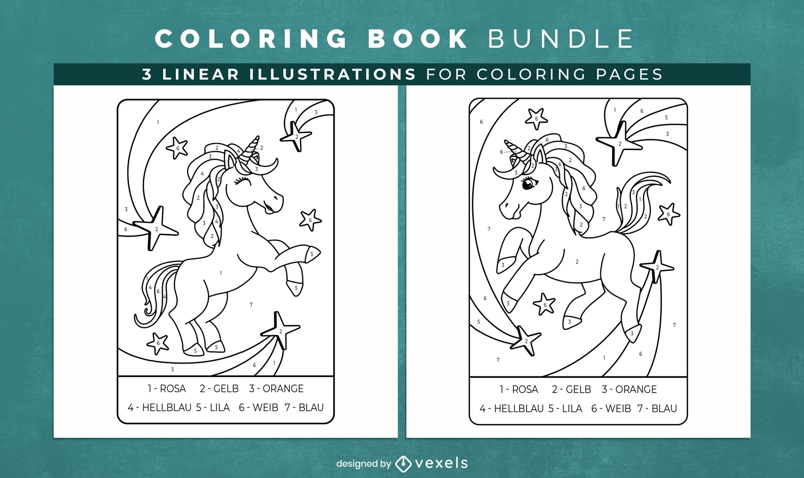 Unicórnio Desenhos Animados Bonito Desenho Livro Para Colorir Com