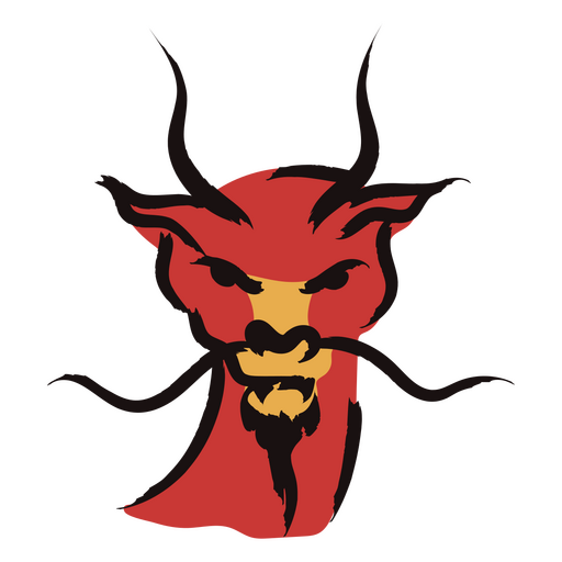 Wilde rote Drachenillustration PNG-Design