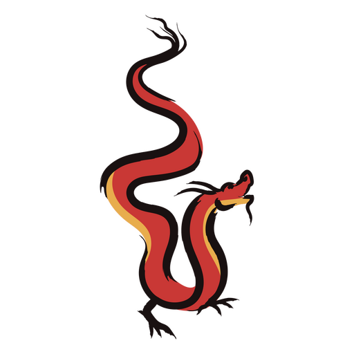 Design de ilustração de dragão vibrante Desenho PNG