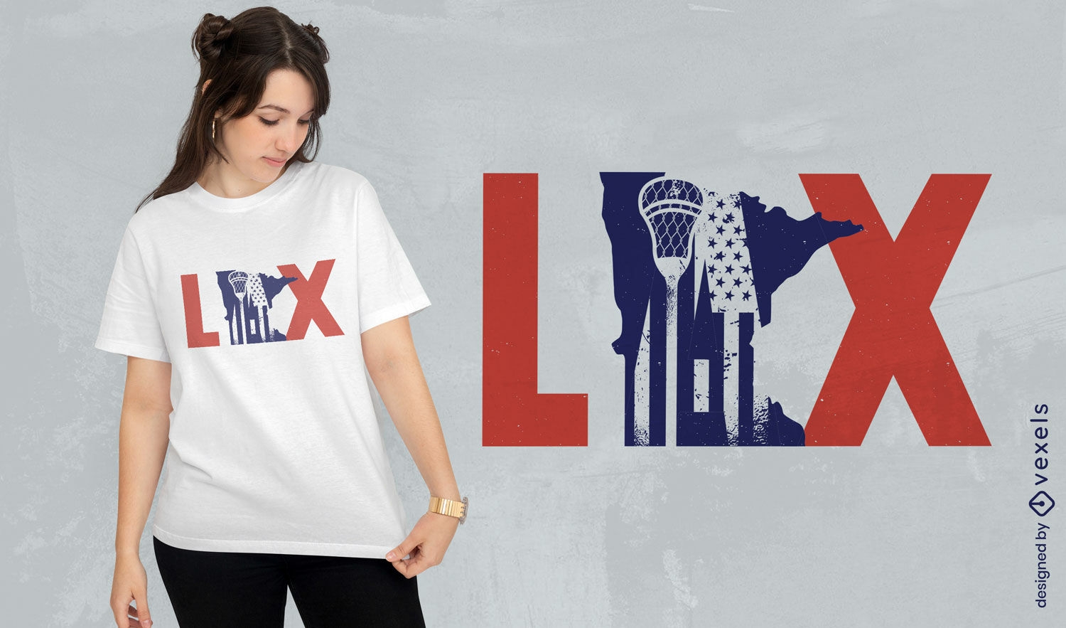 Design de camiseta com citação de esporte lacrosse