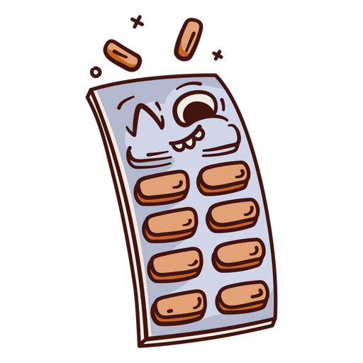 Cartoon phone with a smiley face on it PNG Design