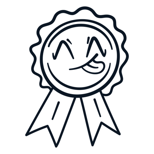 Badge with a smiley face on it PNG Design