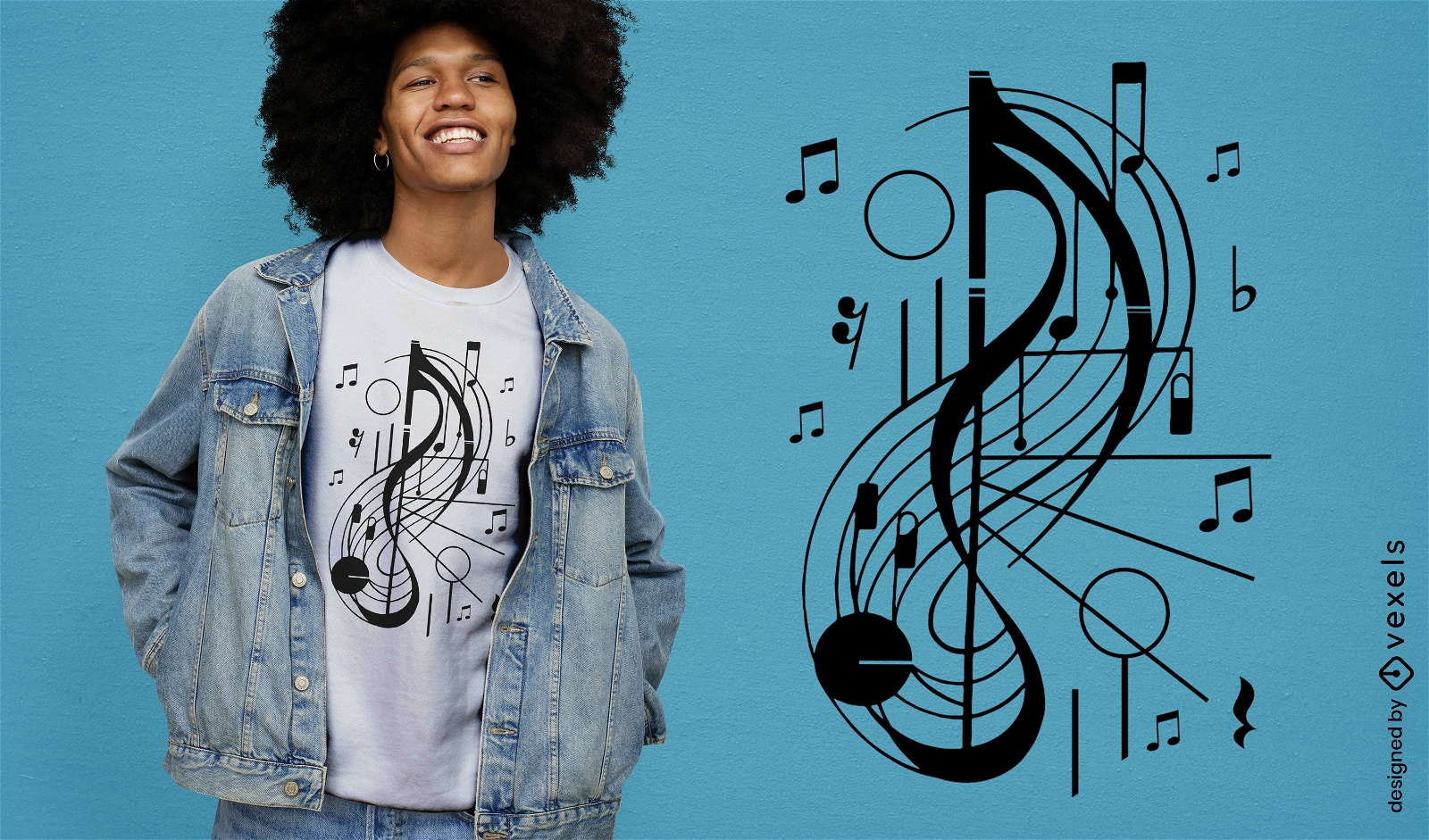 Abstract clef t-shirt design
