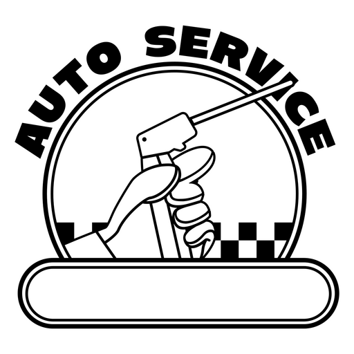 Design de logotipo de serviço automotivo com mão e ferramenta Desenho PNG