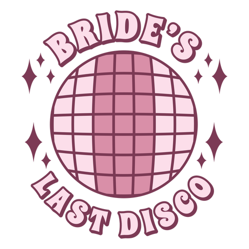Bride's last disco logo PNG Design