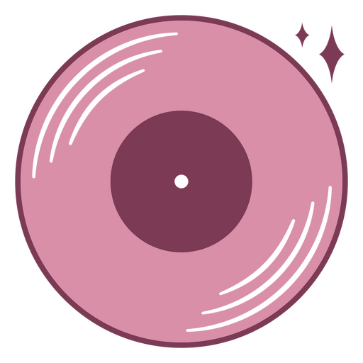 Icono de disco de vinilo rosa Diseño PNG