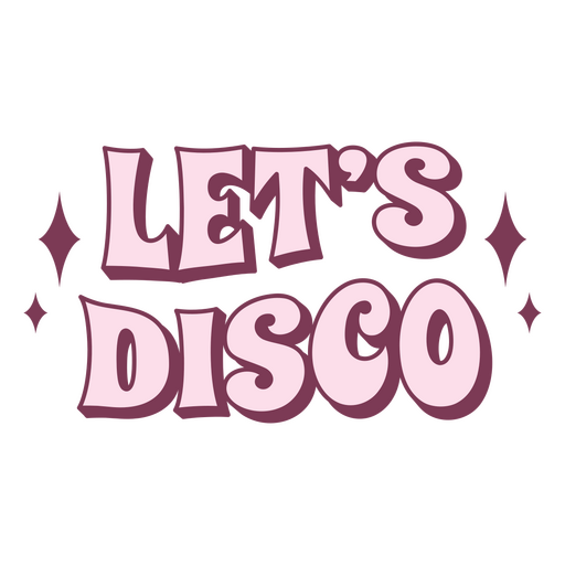 Let's disco logo PNG Design