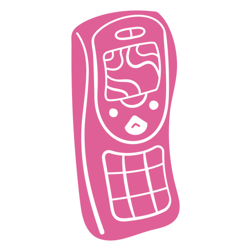 Pink cell phone cut out PNG Design