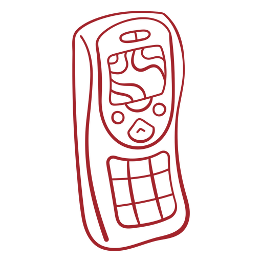 Drawing of a cell phone PNG Design