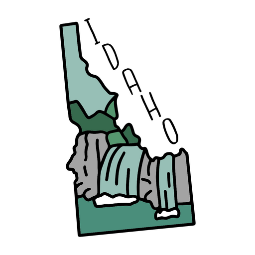 The state of idaho sticker PNG Design
