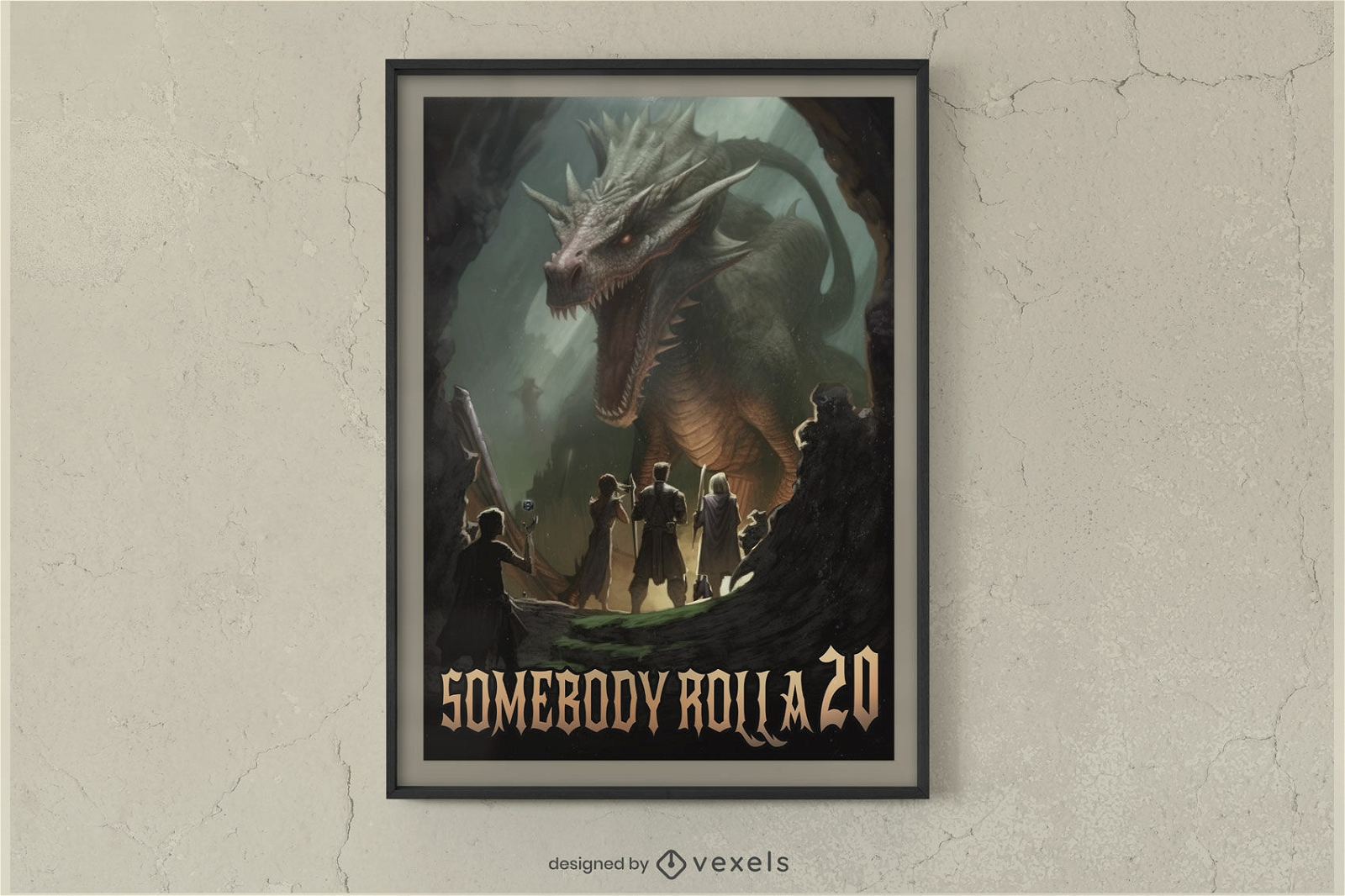 Drachen-Rollenspiel-Posterdesign