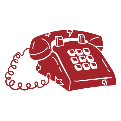 Red telephone cut out PNG Design