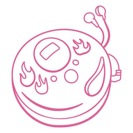 Icono de reproductor de cd rosa Diseño PNG