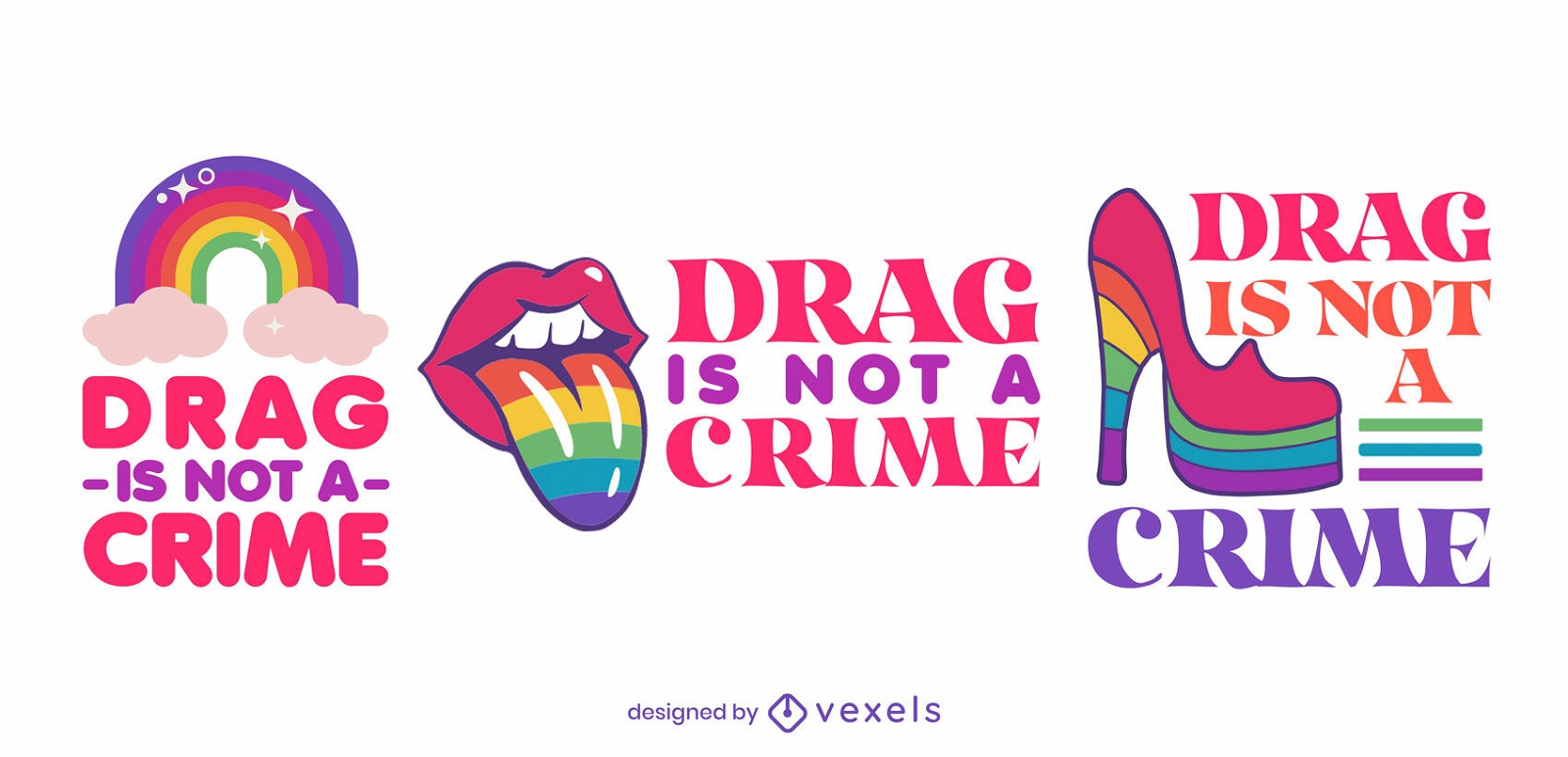 Prideful drag advocacy design