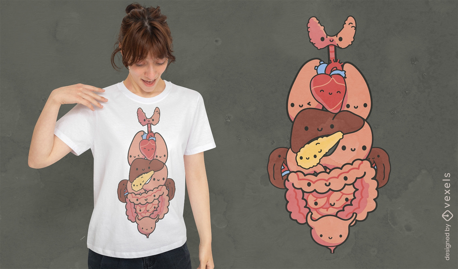 Design bonito de camiseta de anatomia