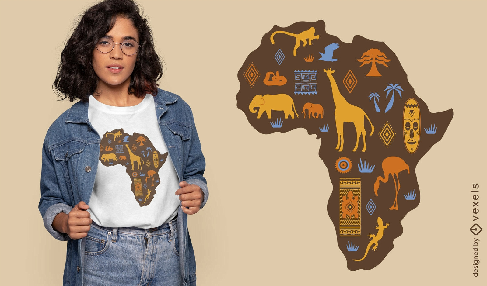 Africa map t-shirt design