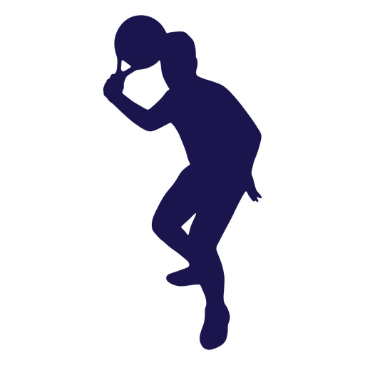 Silhouette eines Tennisspielers, der einen Schläger hält PNG-Design