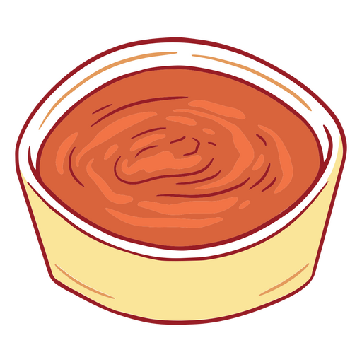 Tazón de salsa de tomate Diseño PNG