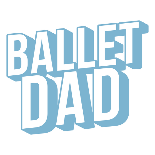 Texto de papá de ballet en azul Diseño PNG