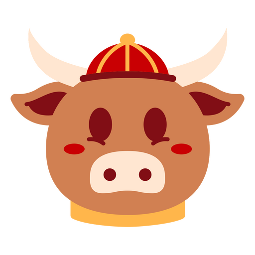 Lindo diseño de cara de animal de dibujos animados con una gorra. Diseño PNG