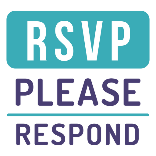 Rsvp please respond quote PNG Design