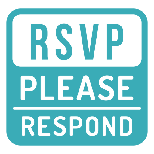 Rsvp, bitte antworten, Abzeichen PNG-Design