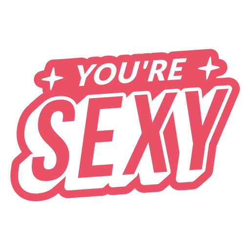 Eres sexy, frase roja Diseño PNG