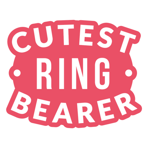 Cutest Ring Bearer Red Quote PNG & SVG Design For T-Shirts