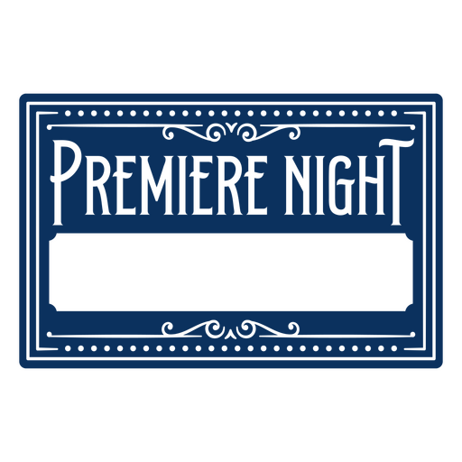 Placa elegante para evento noturno de estreia Desenho PNG