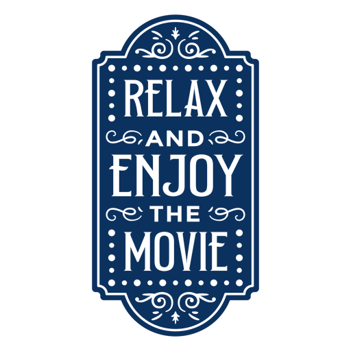 Citação estilosa para uma noite de cinema Desenho PNG