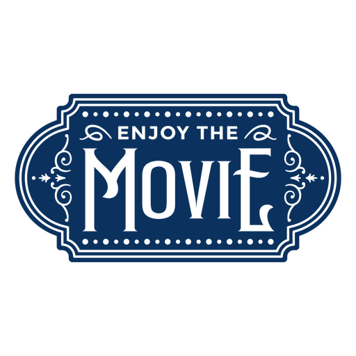 Vintage movie sign design PNG Design