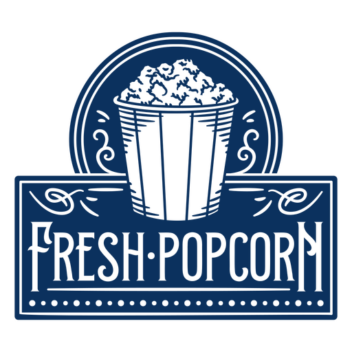 Design de logotipo de pipoca vintage Desenho PNG
