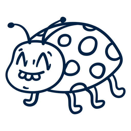 Blue ladybug PNG Design