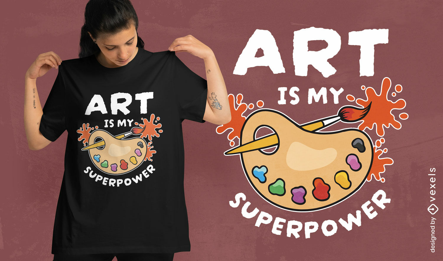 A arte é o meu design de camiseta de superpoder