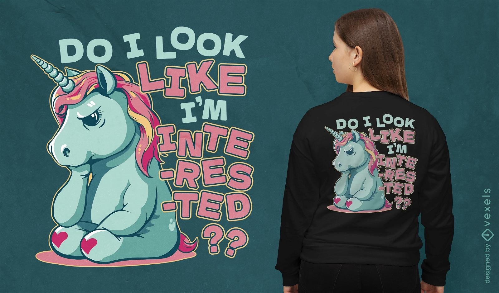 Diseño de camiseta de dibujos animados de criaturas de unicornio enojado