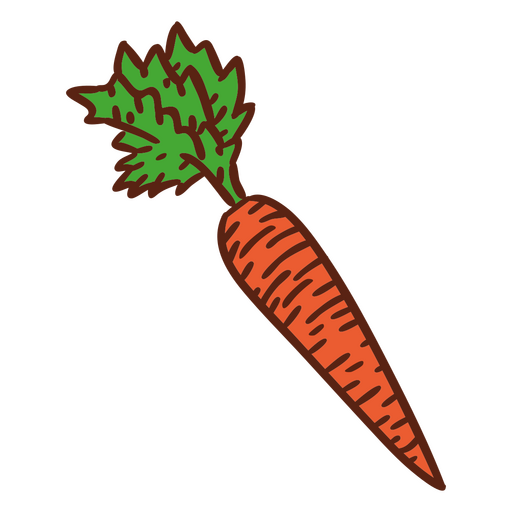 Verspieltes Karottenillustrationsdesign PNG-Design