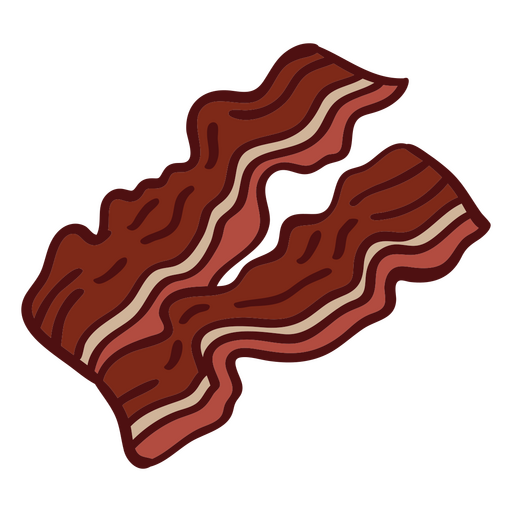 Diseño de ilustración de tira de tocino estilizada Diseño PNG