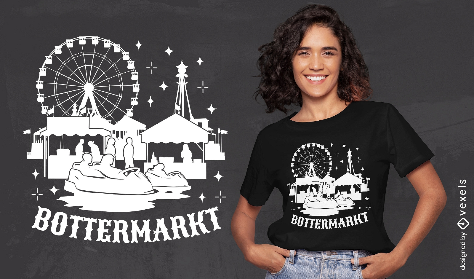Diseño de camiseta del festival Botermarkt.