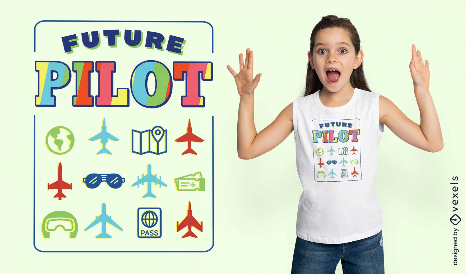 Future pilot t-shirt design