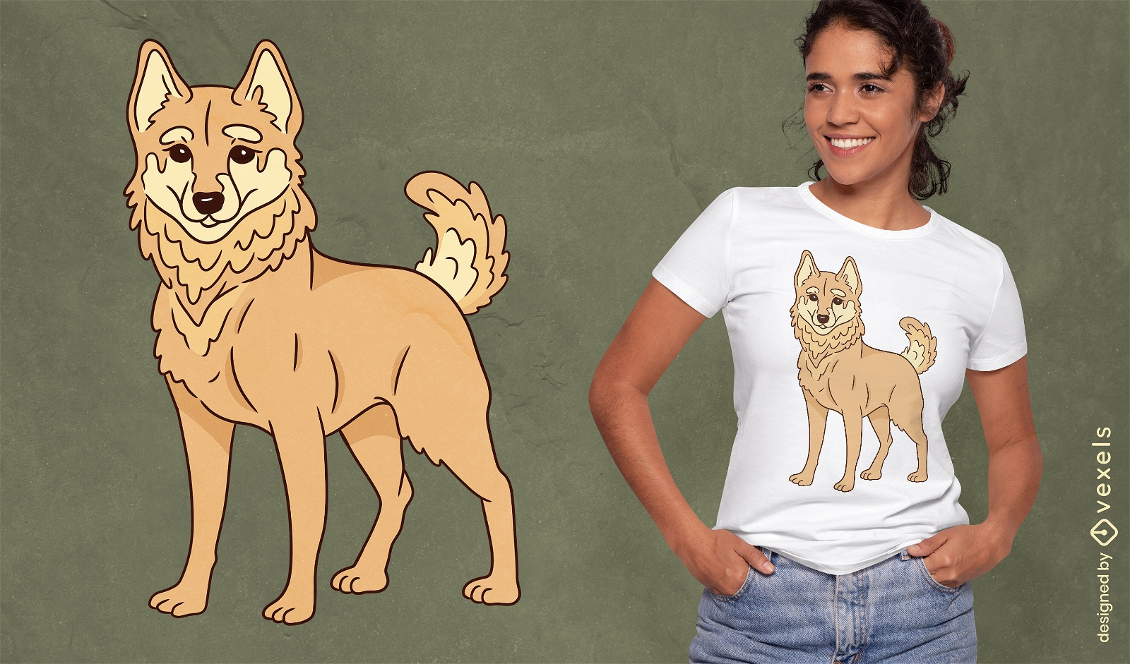Design de camiseta de cachorro Dingo