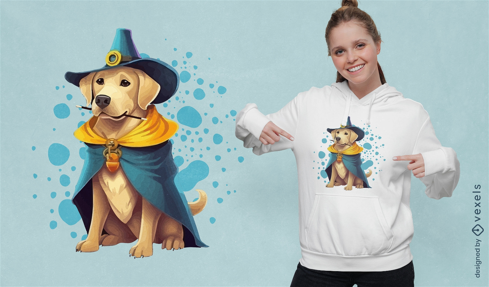 Wizard labrador dog t-shirt design