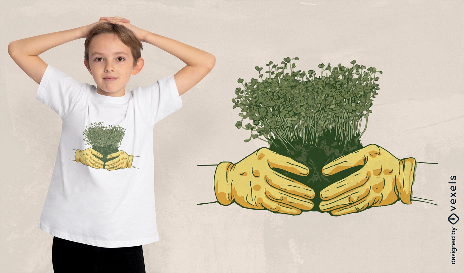 Gartenkresse-T-Shirt-Design