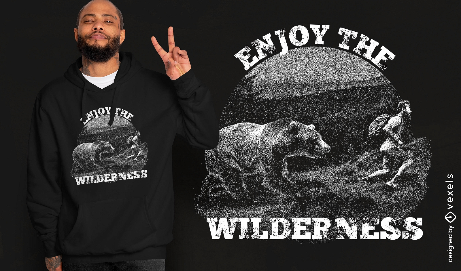 T-Shirt-Design für Wildnisgenuss