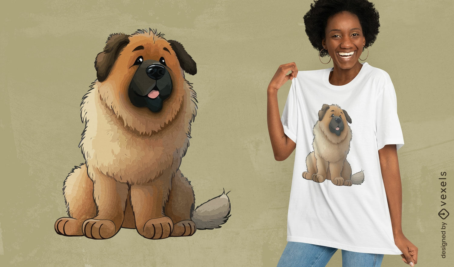 Diseño de camiseta de perro oso germánico.