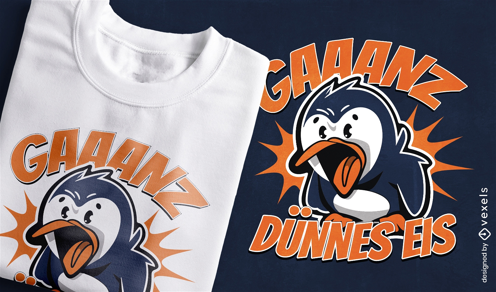 Surprised penguin t-shirt design