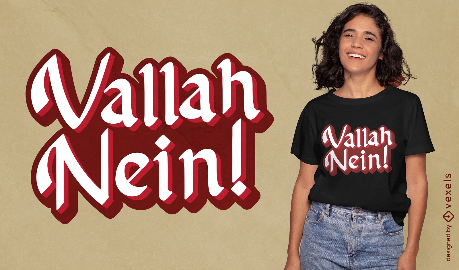 Design de camiseta Valllah nein