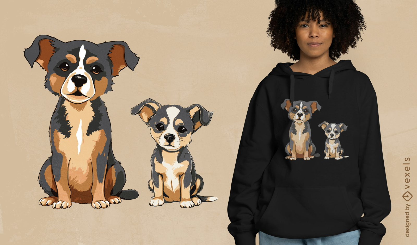 Diseño de camiseta de perros chihuahua
