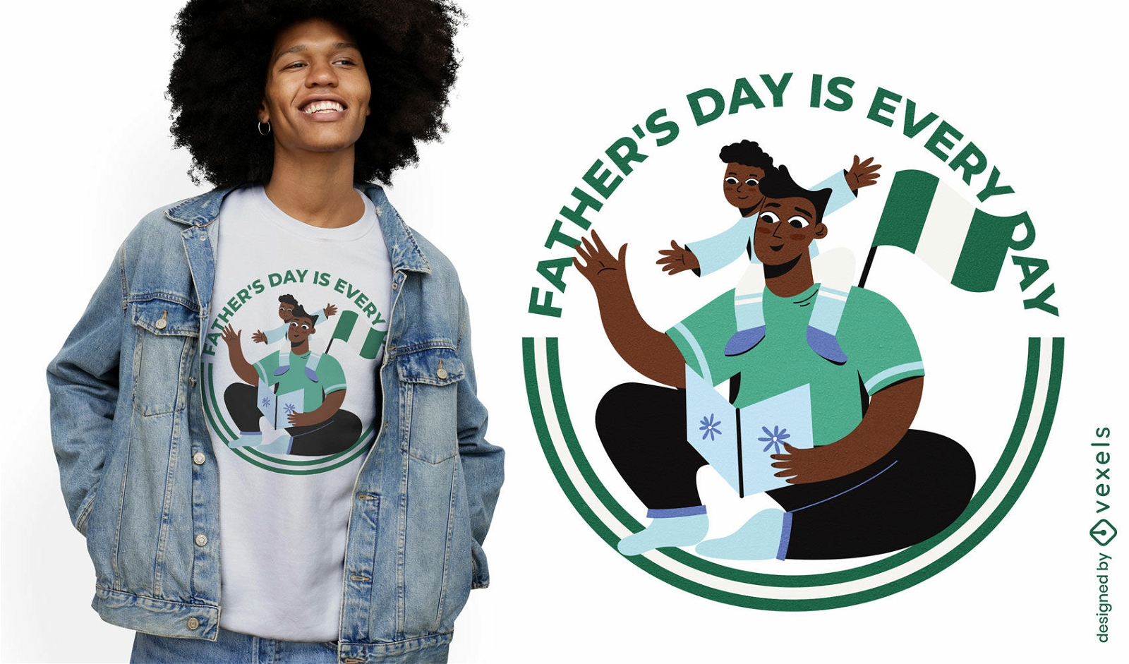 El día del padre es todos los días diseño de camiseta.