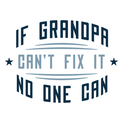 Design de citação engraçada para avô Desenho PNG