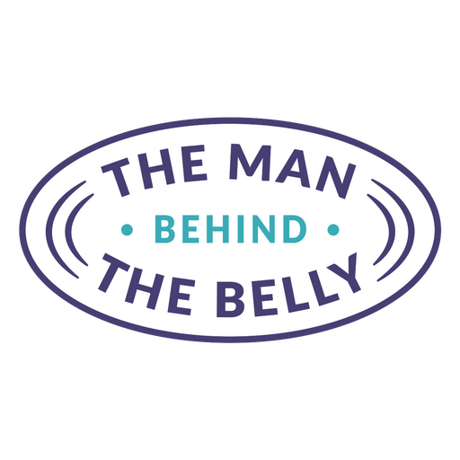The man behind the belly logo PNG Design